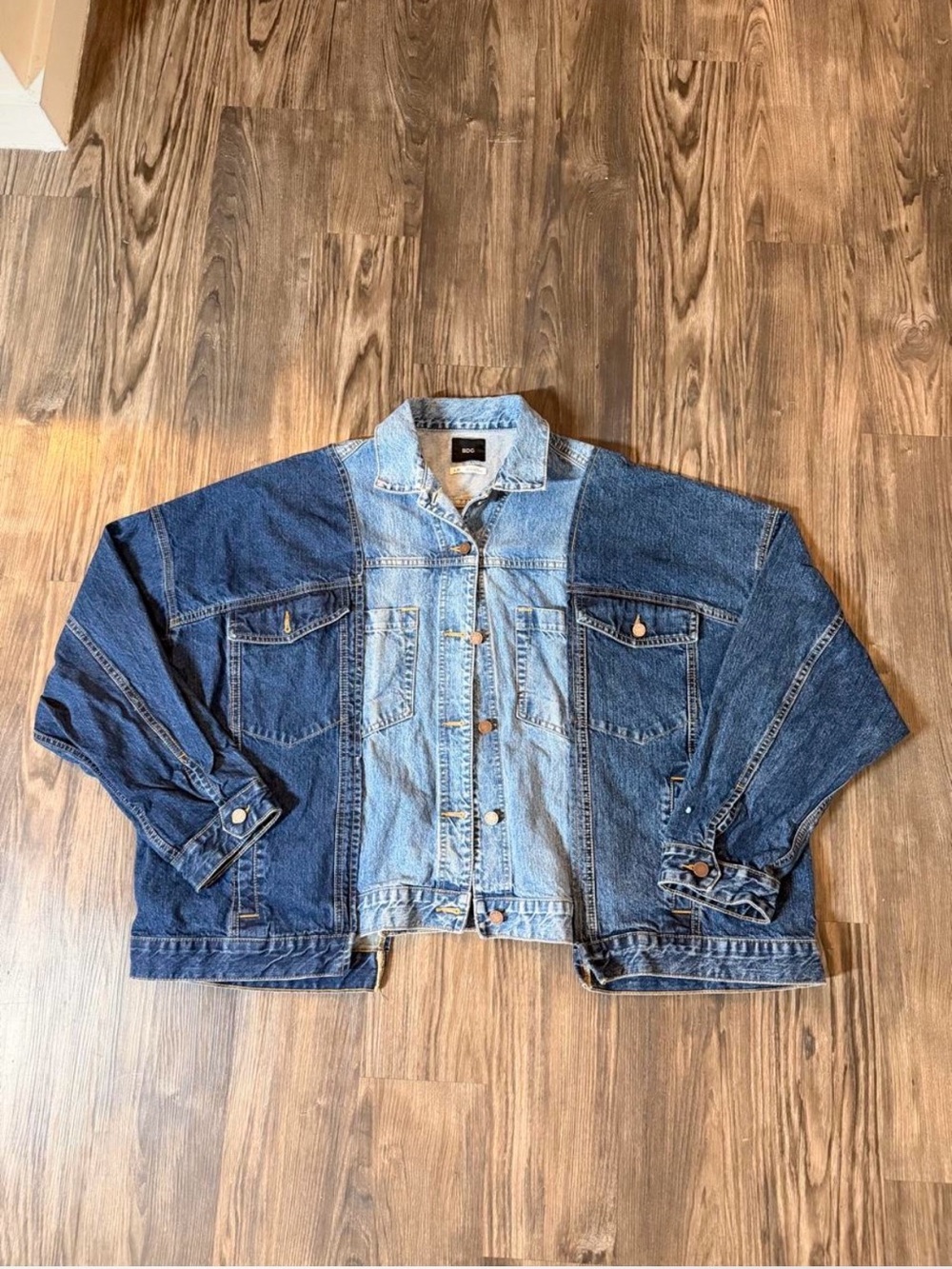 BDG Two-Tone Denim Jacket - Size large